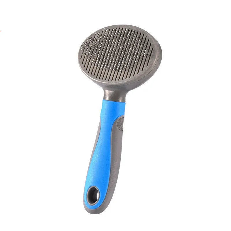 Kitten cat comb de-floating hair stripper with bent needle in candy blue colour