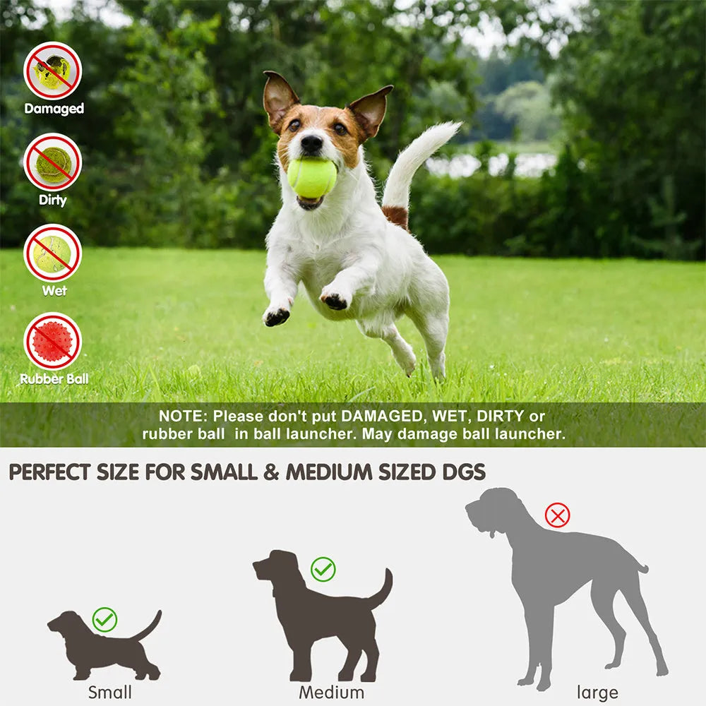 Automatic pet ball launcher in green for outdoor fetch play with adjustable distance