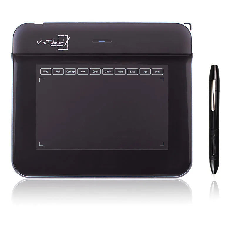 WP5540 white computer painting board USB graphics tablet with pen on a desk