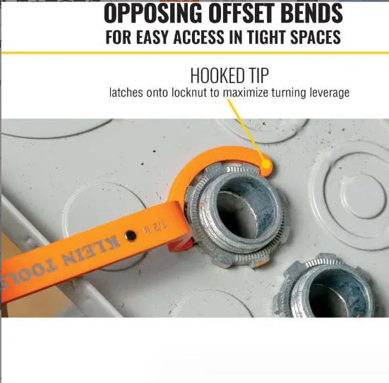 Orange, grey and black magnetic crescent wrench, suction wrench and catheter locking wrench set