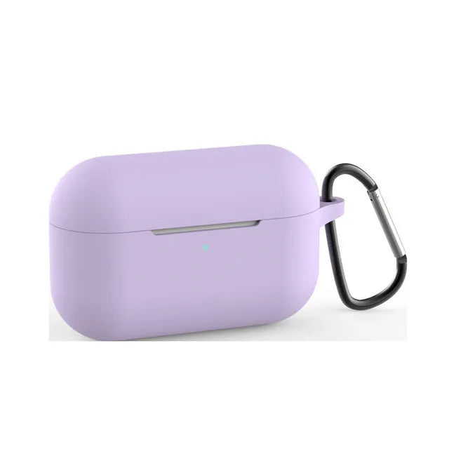 Soft silicone protective cover for AirPods Pro wireless headphones in multiple colours.
