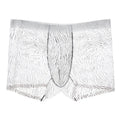 Men's ice silk boxer shorts in a camouflage pattern, showing mid-waist design.