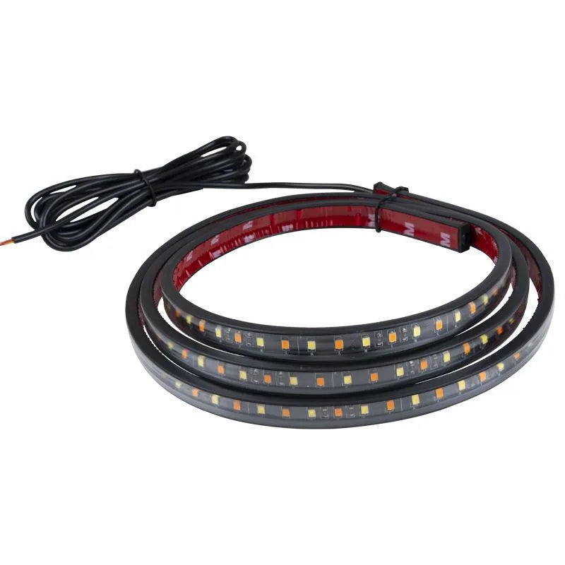 60-inch white-yellow LED underglow car lights with streamer effect and side steering illumination