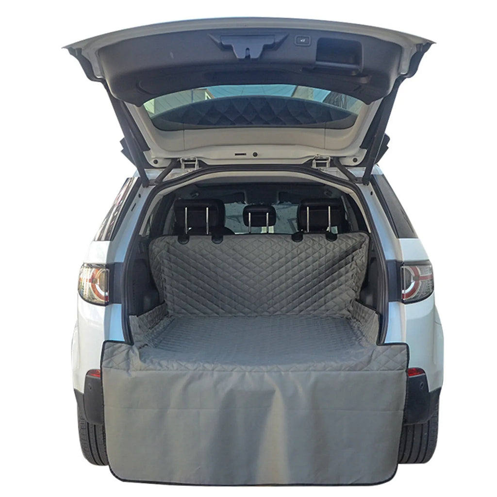 Waterproof pet car mat in black made from 600D Oxford cloth, size 133x204 cm