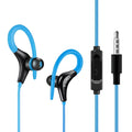 Earhook sport headphones with microphone and 1.2 metre cable in various colours