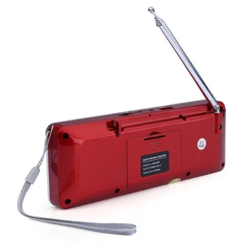 L-288AMBT portable Bluetooth speaker with AM FM radio LCD display in multiple colour options