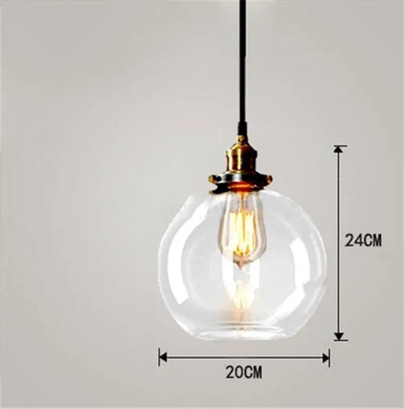 Nordic industrial glass chandelier in amber with adjustable 1.2m height