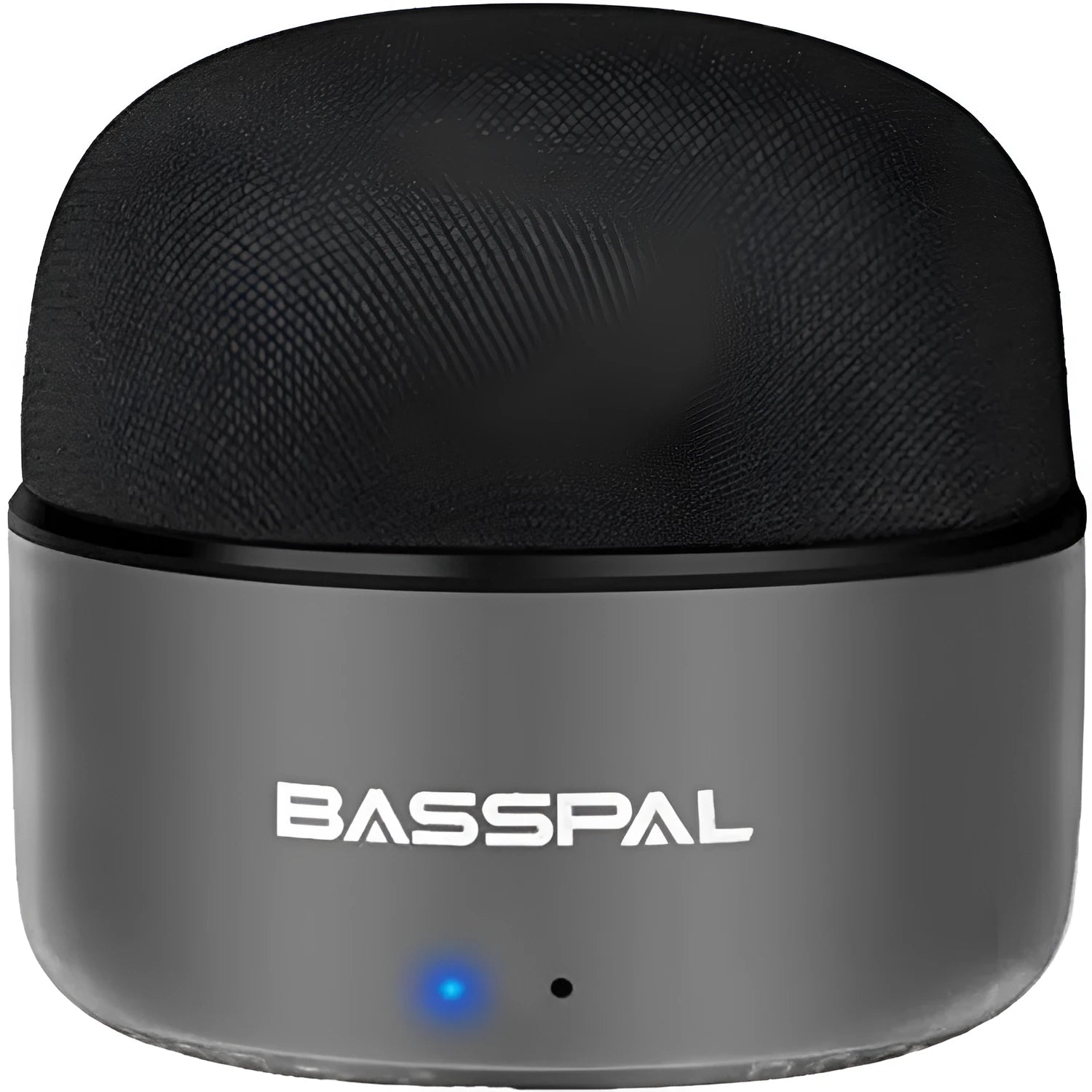 Black waterproof portable mini Bluetooth speaker with control buttons