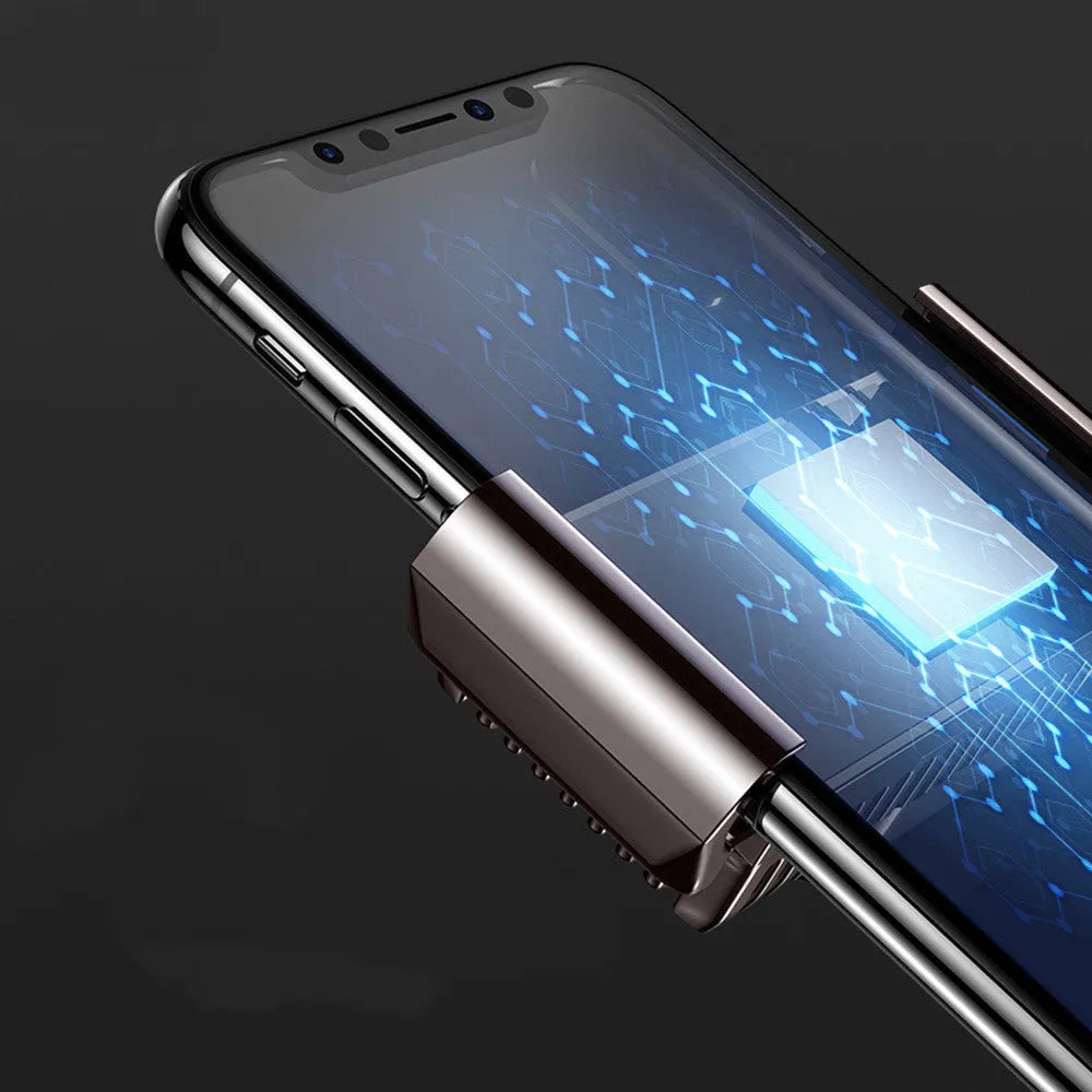 Clip-on mobile phone radiator with ABS aluminium alloy ceramic construction in Black colour for 4-7 inch smartphones