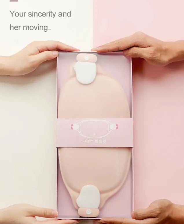 Rechargeable menstrual pain relief belt with three heat settings and three massage speeds, 300 x 150 x 10mm, basic model