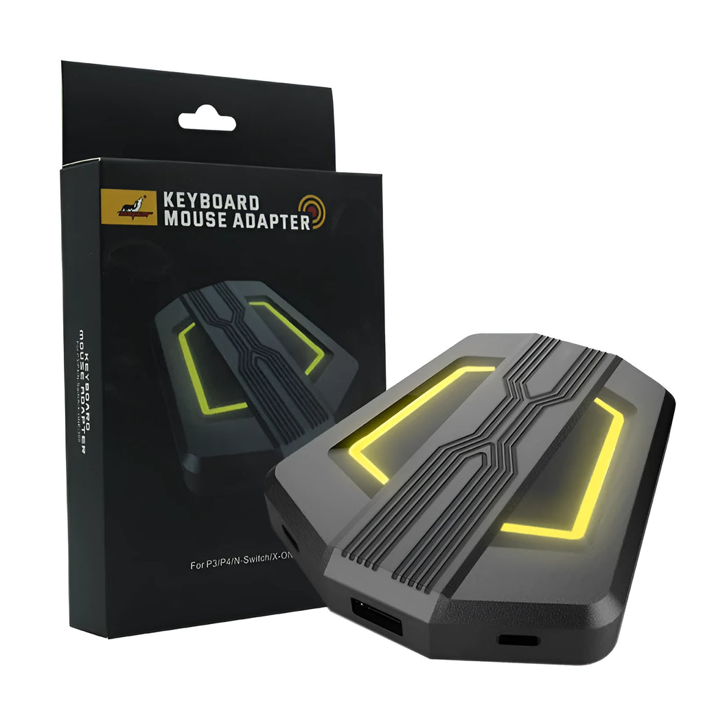 Black host keyboard and mouse converter for PS4, Xbox One, PS3, Xbox 360, ABS plastic, 18x11.5x2.5cm packing size