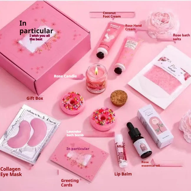 Soy wax aromatherapy candle bath set gift box showing modern design options.