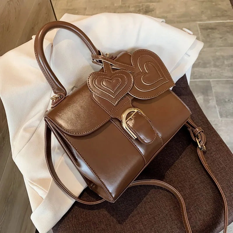 Temperament fashion handbag MINI size horizontal PU bag with car suture detail and zipper closure in black coffee khaki colours
