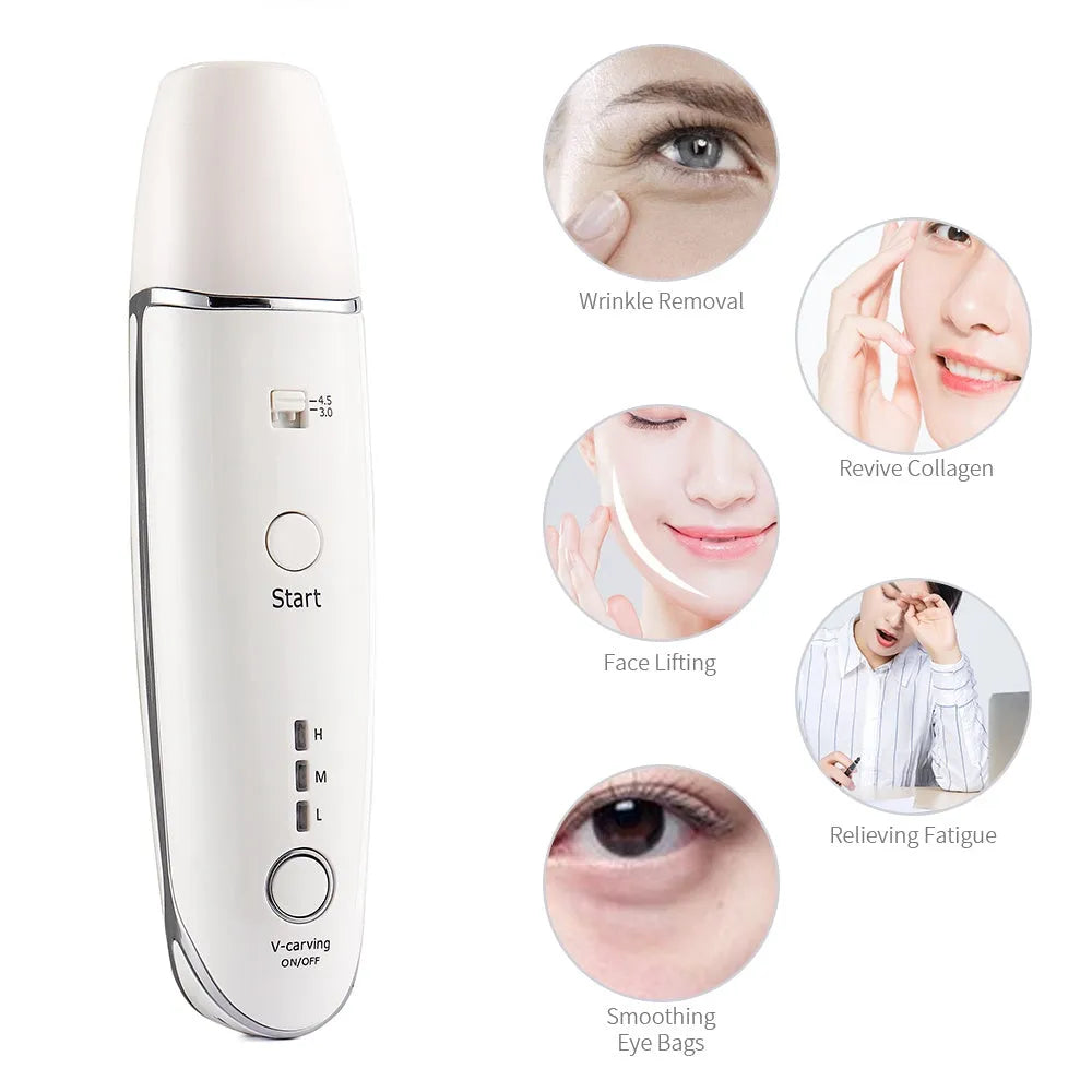 Wrinkle Removal V-Shape Anti-Aging Skin Care Beauty Device in hand for home use