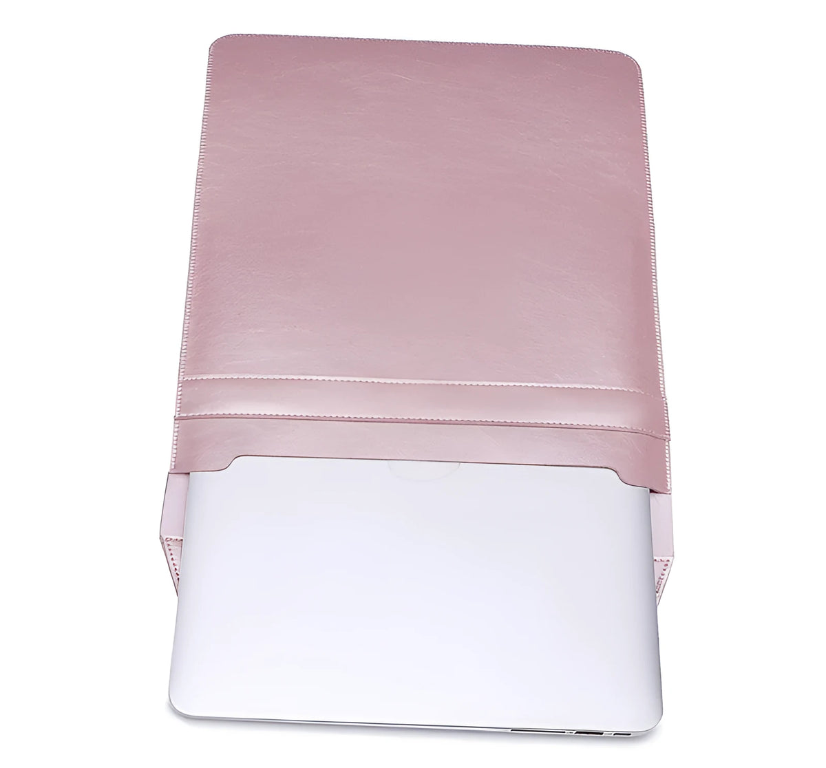 Rose gold microfiber leather laptop sleeve for MacBook Air 11.6 inch with non-woven interior