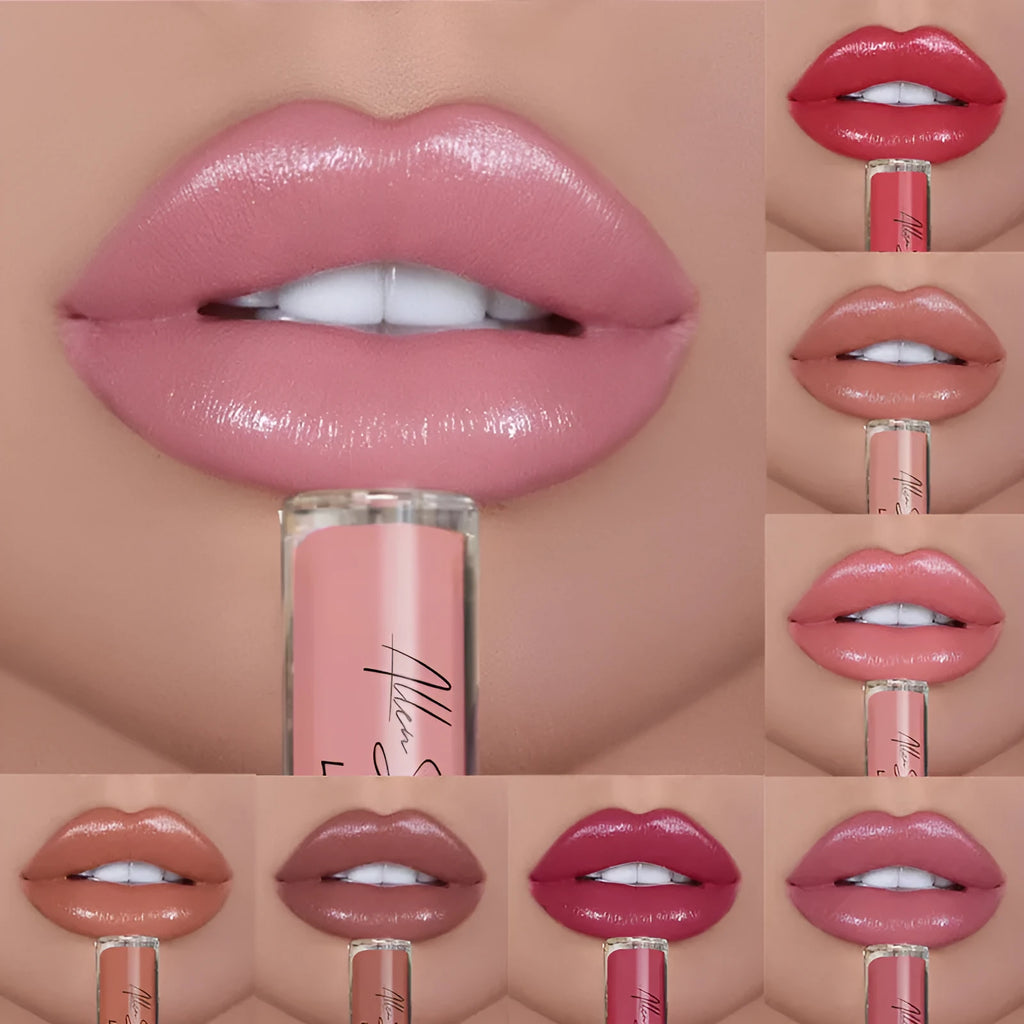Allen Shaw Cream Lip Glaze matte velvet liquid lipstick in 12 colour options, lightweight and waterproof