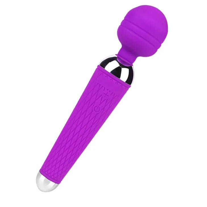 Pink electric female vibration AV stick with charging port, ABS body, 200mm length, automatic thrusting function.