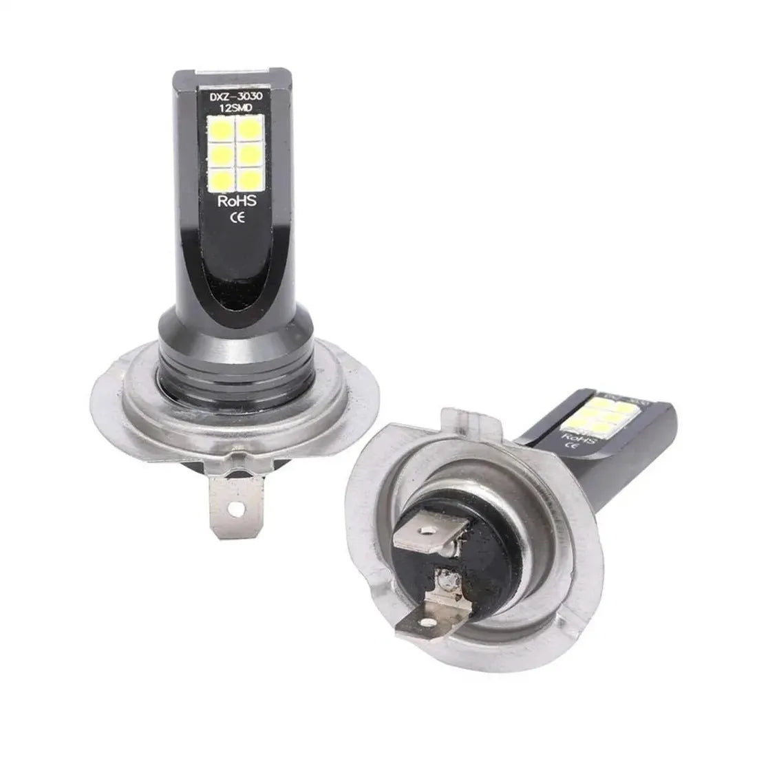 Car high-power fog lamp with aluminium case, 6500K white light, universal fit 12V 14x57mm