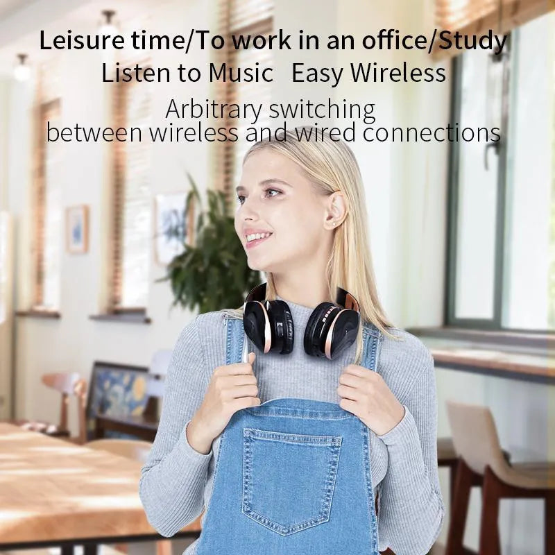 HobbyLane Bluetooth headset in black, red or white colours with over-ear design and wireless connectivity