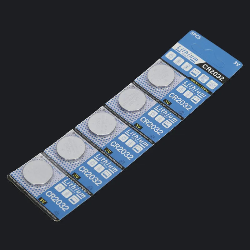 CR2032 3V lithium button battery pack of 5 for scales and remote controls