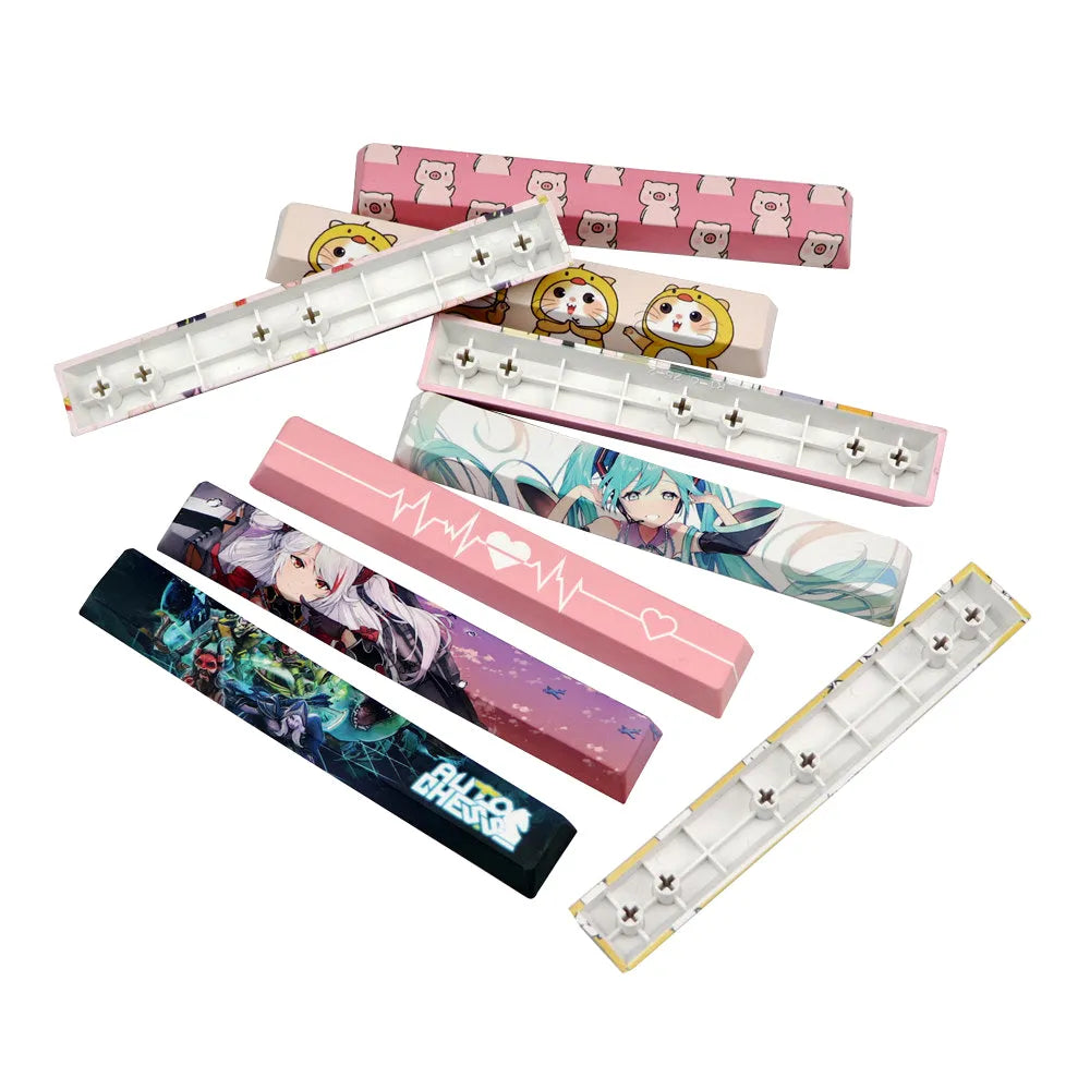 PBT five-sided sublimation keycap set with 6.25U space bar in selected colour kit