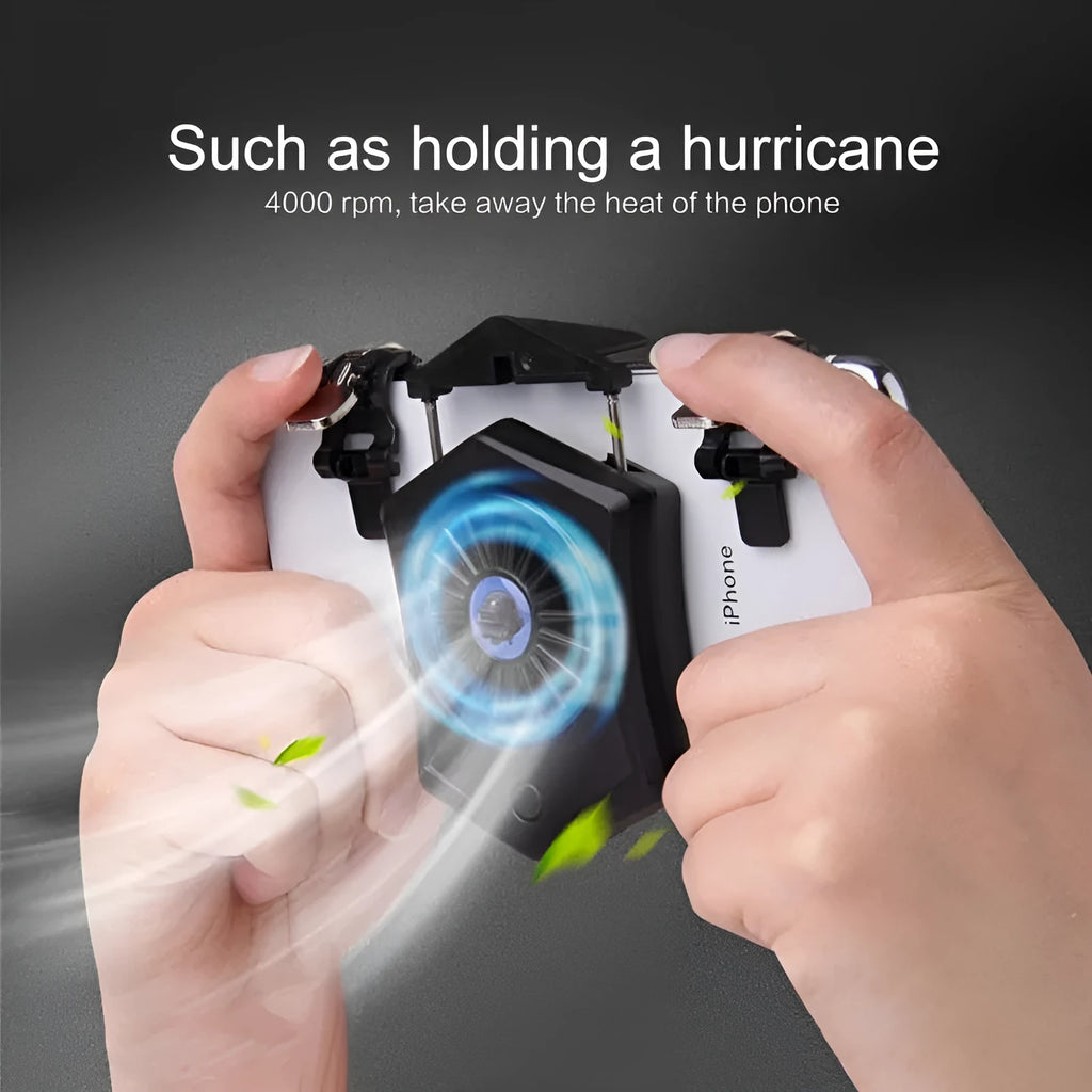 Black and white USB mobile phone radiator cooling fan for smartphone thermal management