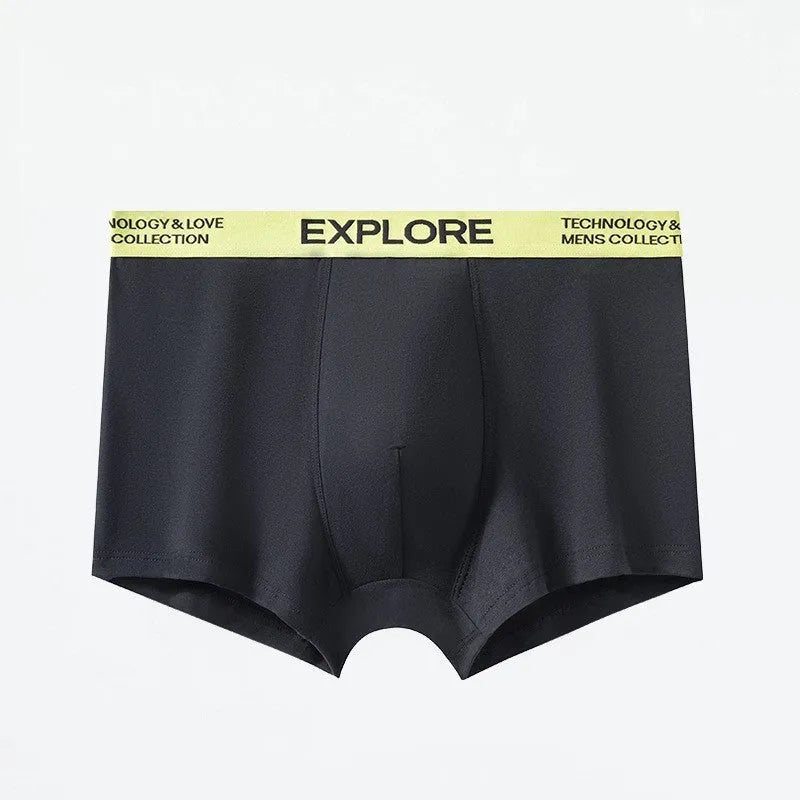 Men's cotton mid waist underwear in a selection of colours including pink and grey black.
