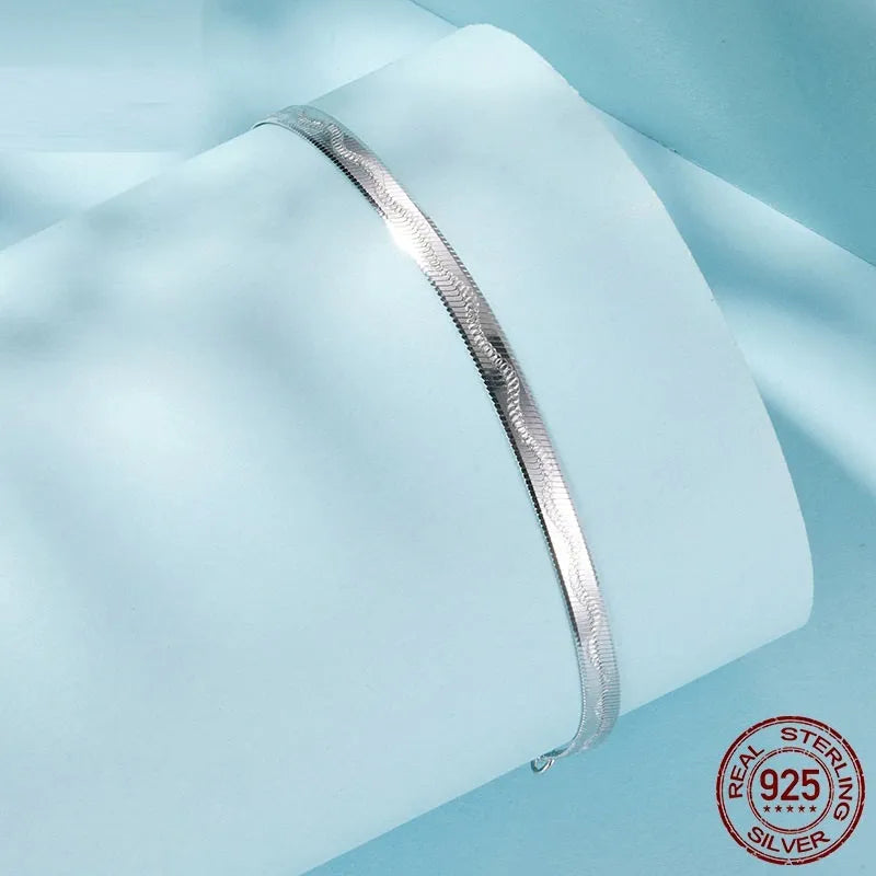 S925 sterling silver bracelet with electroplated finish, unisex personality style, colour SCB303