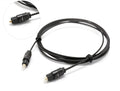 OD2.2 digital audio optical fibre Toslink cable with PVC jacket, shown with connector detail.
