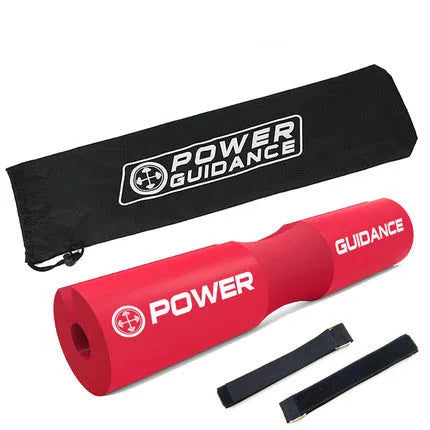 Black foam barbell shoulder pad with curved design and 45x10 cm dimensions