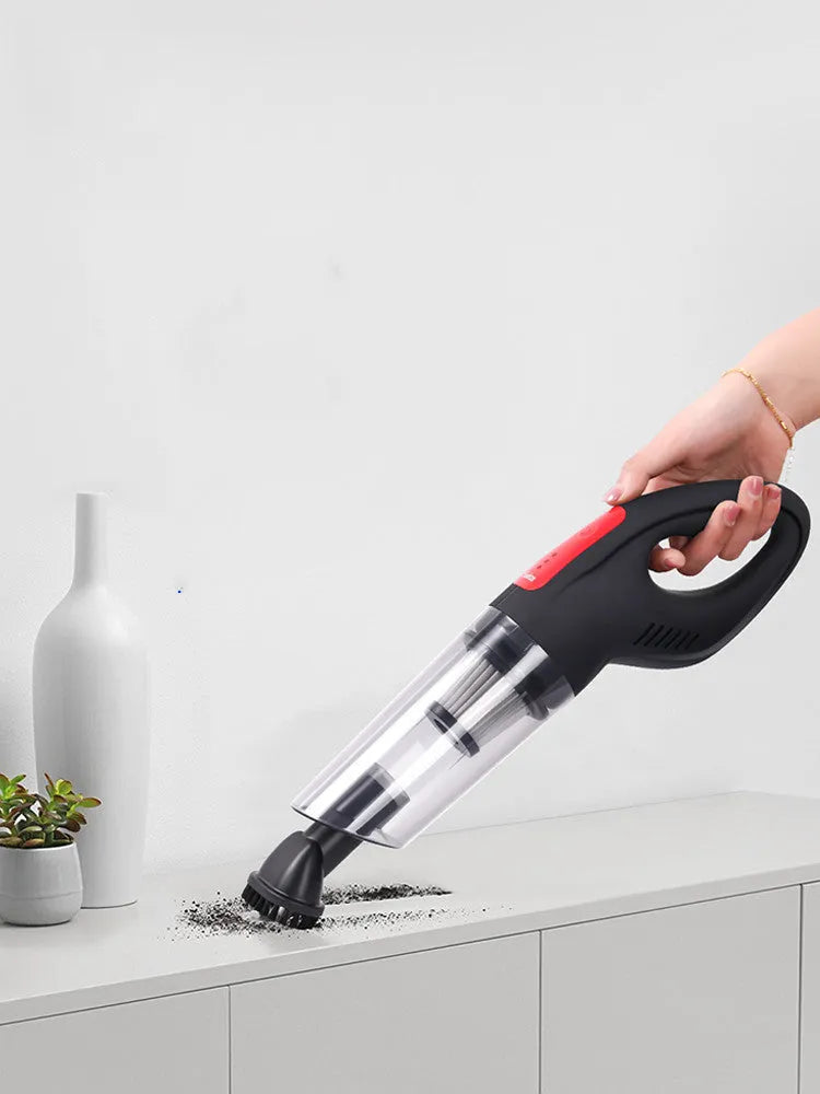 Handheld wireless car vacuum cleaner 6000Pa suction in black with accessories
