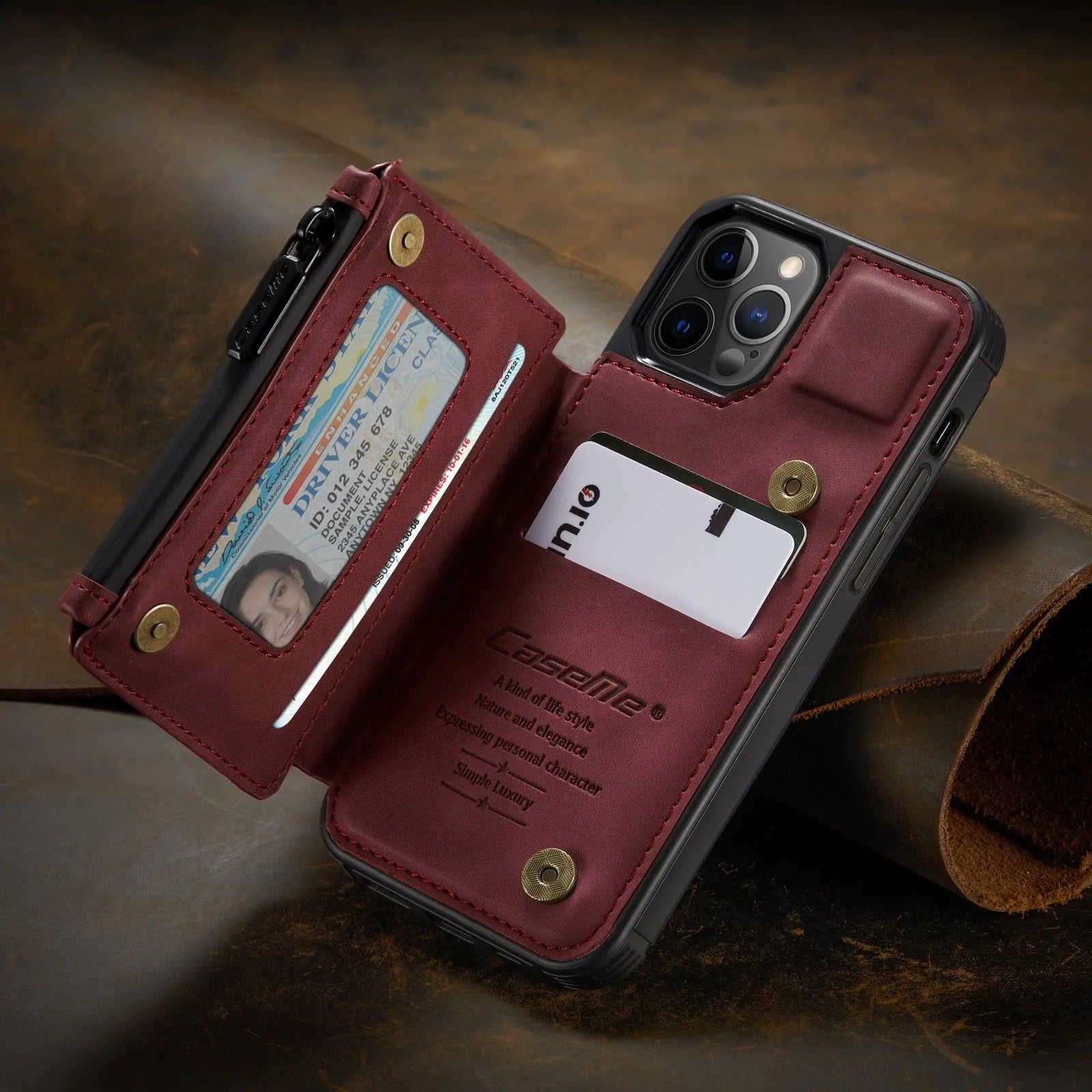 Handmade mobile phone case with anti-theft brush holster in multiple colour options