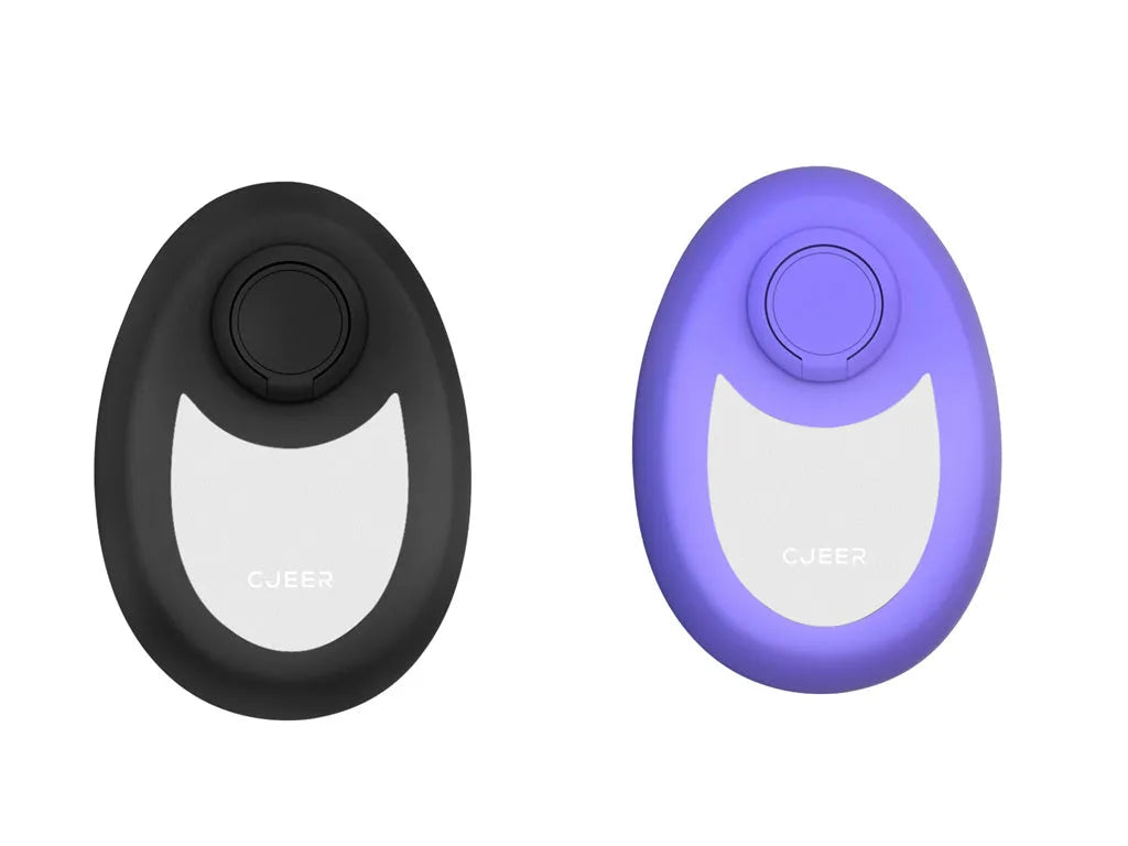 CJEER crystal hair removal tool with nano-glass surface and metal finger ring in green colour