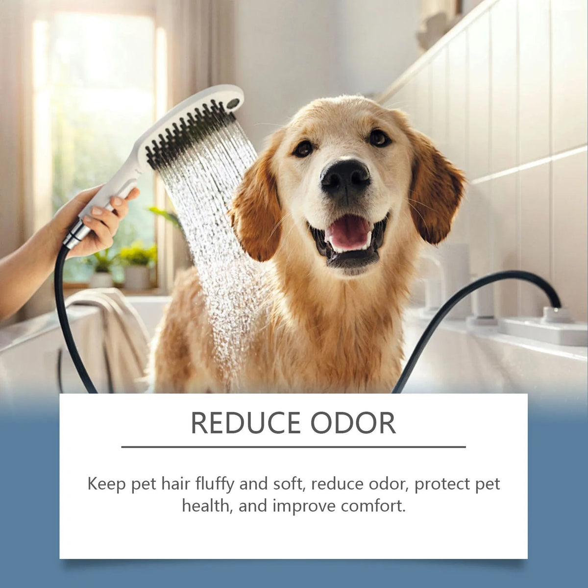 100ml cat and dog mild shampoo with milk and coconut oil in a white bottle