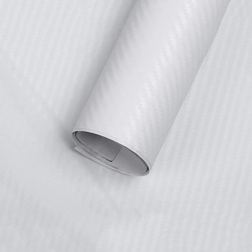 3D PVC car body sticker with striped pattern in black on a white car side panel, 127x10cm size