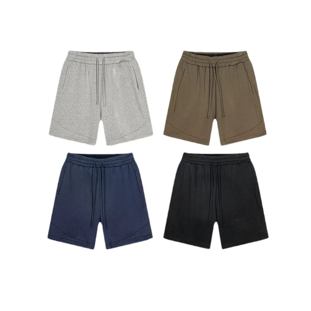 Children's cotton sports shorts in solid colours with loose fit design for active wear