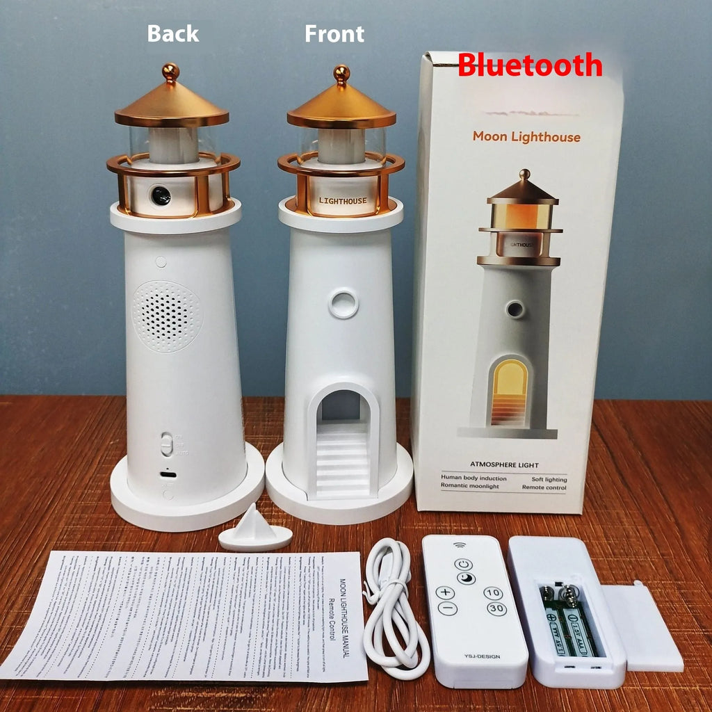 Geometric modern table lamp with human body induction and Bluetooth speaker, measuring 70x72x242mm