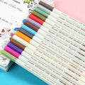 Metallic marker pen set with plastic barrels for card making and stationery projects, available in multiple colour boxed sets