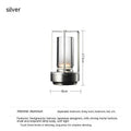 Touch charging LED outdoor camping light with aluminium body acrylic diffuser 90 x 180mm black colour