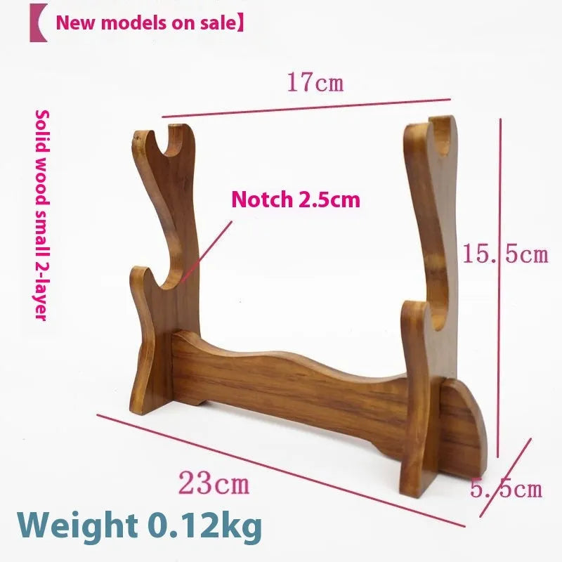 Handmade wooden multi-layer shelf bracket in Chinese style design mounted on a wall.