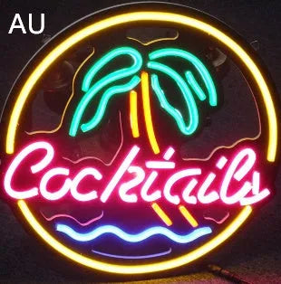 Small 40mm by 33mm LED Coffee neon sign with mixed colour light for bar and shop decoration.