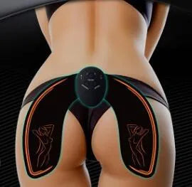 EMS electrical muscle stimulator unit with gel pads for hip and abdominal toning
