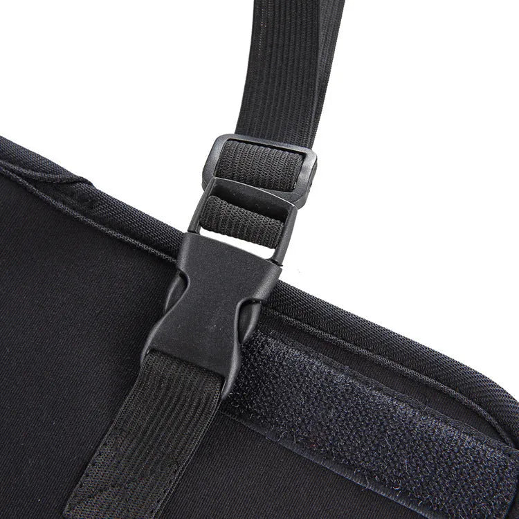 Pet leg rehabilitation foot support made of SBR, available in black, for left or right foot, size options XS to L