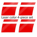 Four reflective car rearview mirror decorative stickers with steel ring modification in assorted colours 6x6cm