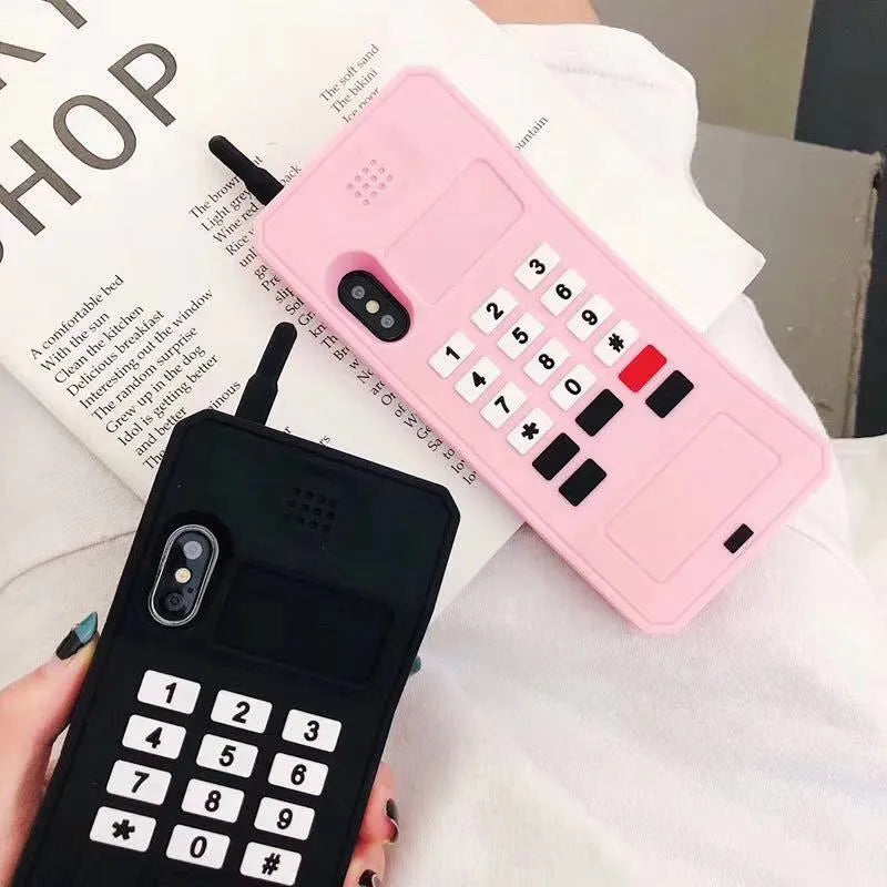 Silicone soft shell phone case for iPhone in black with diagonal line detail