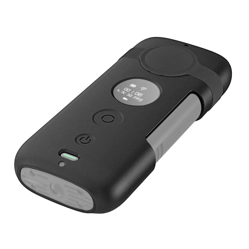 Black and red silicone protective cases for an Insta360 ONE X action camera.