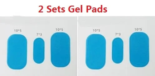 EMS electrical muscle stimulator unit with gel pads for hip and abdominal toning