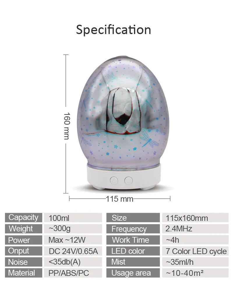 Ultrasonic air humidifier with touch control panel for medium-sized rooms