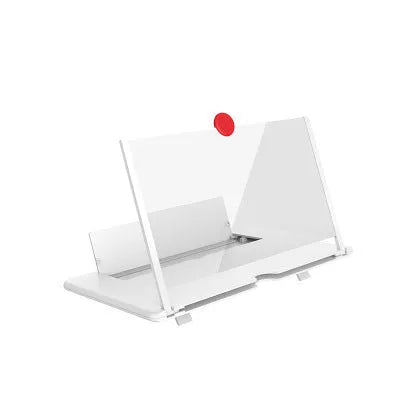 12-inch wooden grain screen amplifier folding bracket for mobile devices showing portable stand design