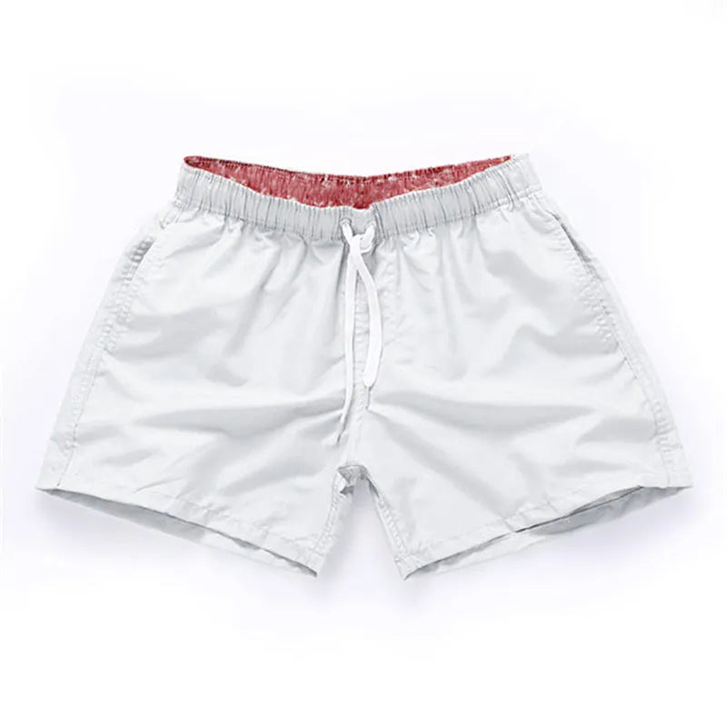 Men's plus size beach shorts in multiple colours including dark grey and navy blue with straight leg design for swimming and surfing